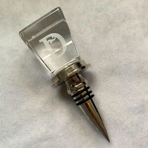 Cypress Home Wine Bottle Stopper Monogram Initial “D”
